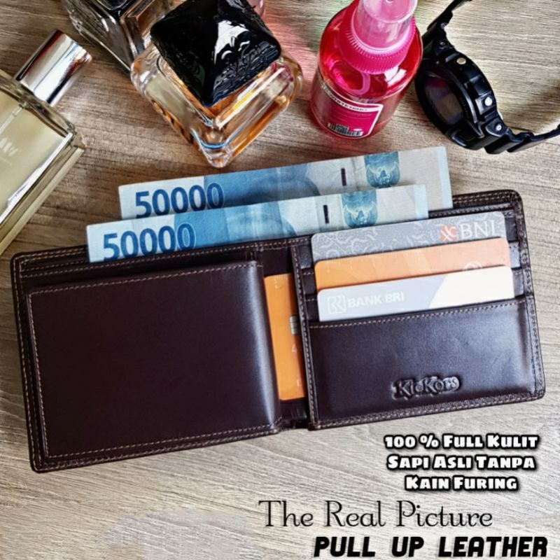 Dompet Kulit Pria Asli kulit sapi Kickers ( 100% Full Kulit Sapi Asli ) TANPA KAIN FURING