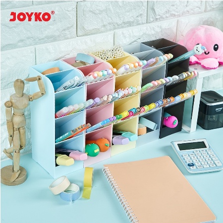 JOYKO - DESK SET PEN HOLDER ( DS-49CO ) - TEMPAT ALAT TULIS BLUE YELLOW PINK BLACK GREEN