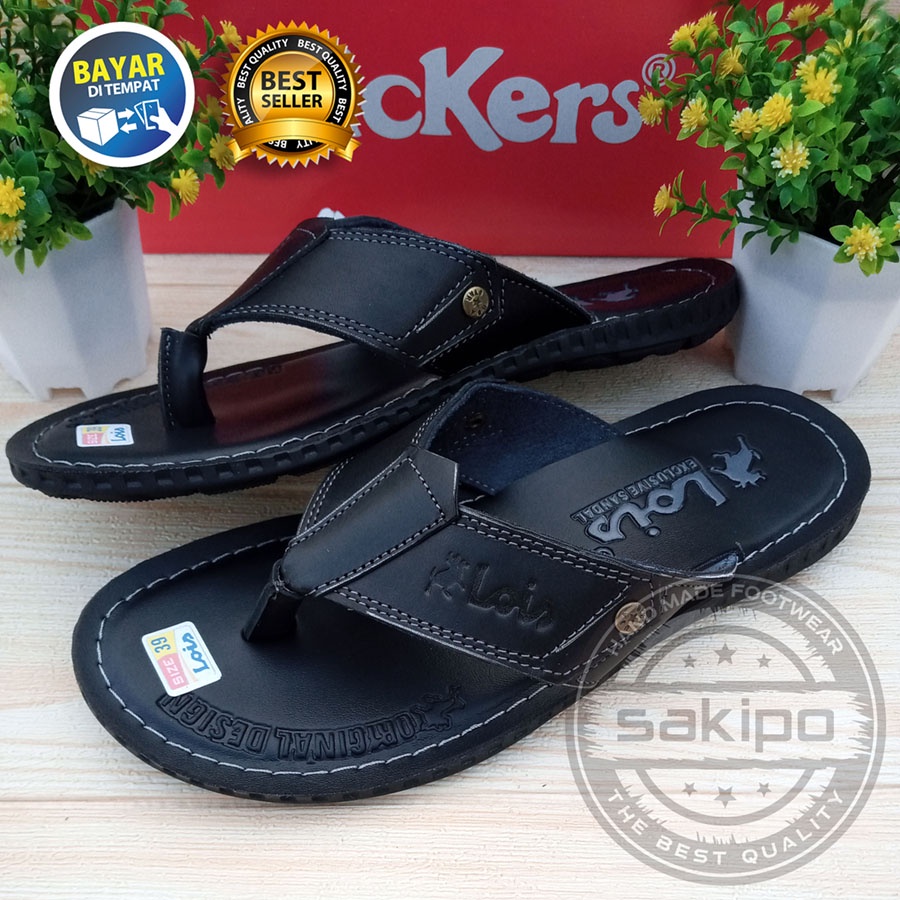 PROMO 7.7 !! SANDAL PRIA DEWASA REMAJA LOIS KULIT JAPIT / SANDAL JAPIT JEPIT UNTUK DALAM DAN LUAR RUMAH / SAKIPO