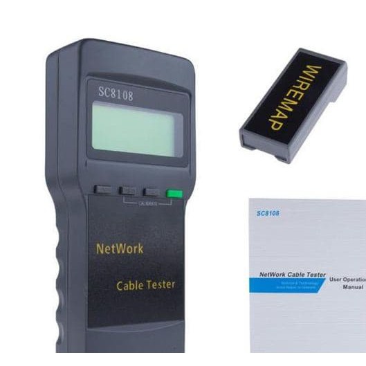 Cable Tester SC8108 LCD DIGITAL CAT5 CAT6 RJ45 Network LAN