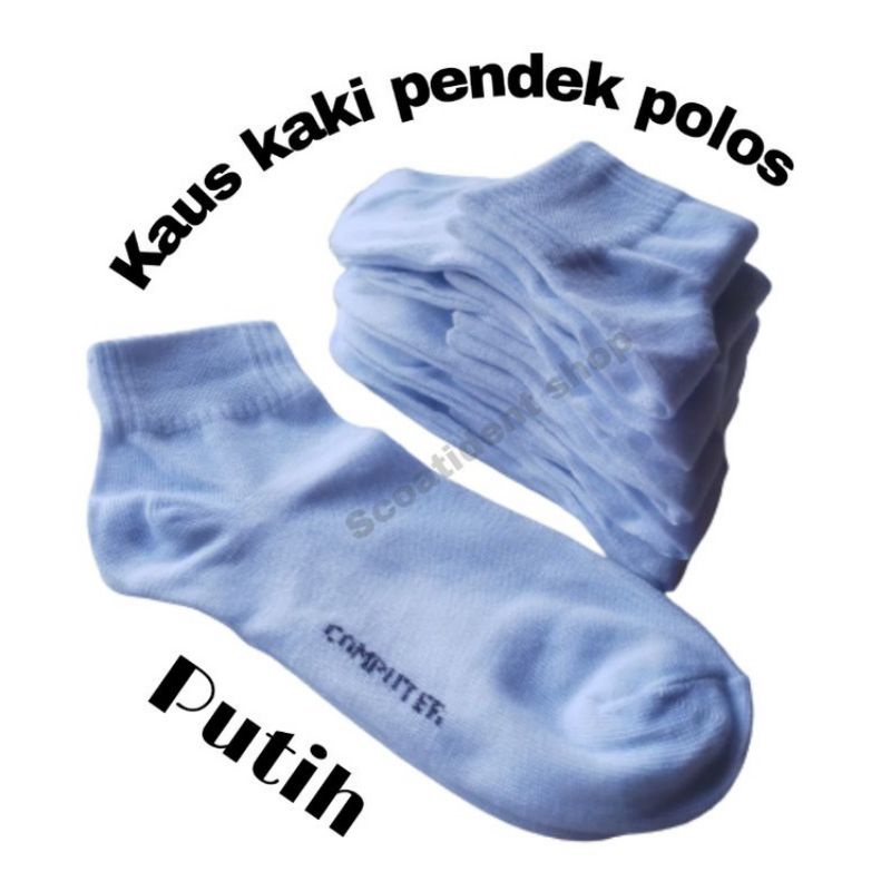 Kaos kaki polos pendek atas mata kaki