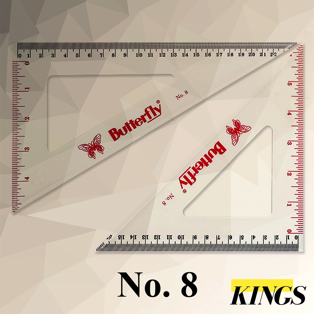 

Butterfly Ruler / Penggaris Segitiga Classic No 8