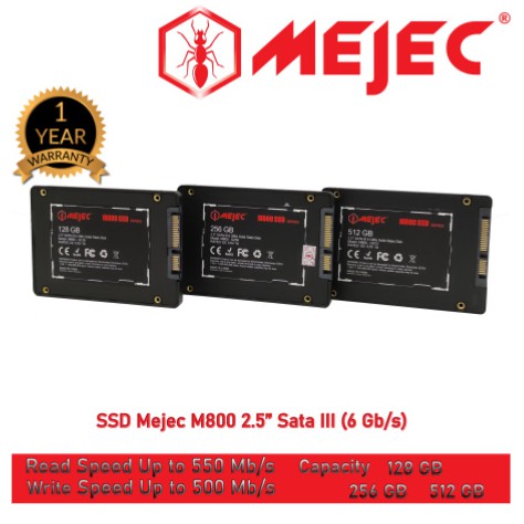 Ssd 256gb Mejec 2.5 inch Sata III 3.0 6Gbps for laptop-pc m800 g256 - solid state drive
