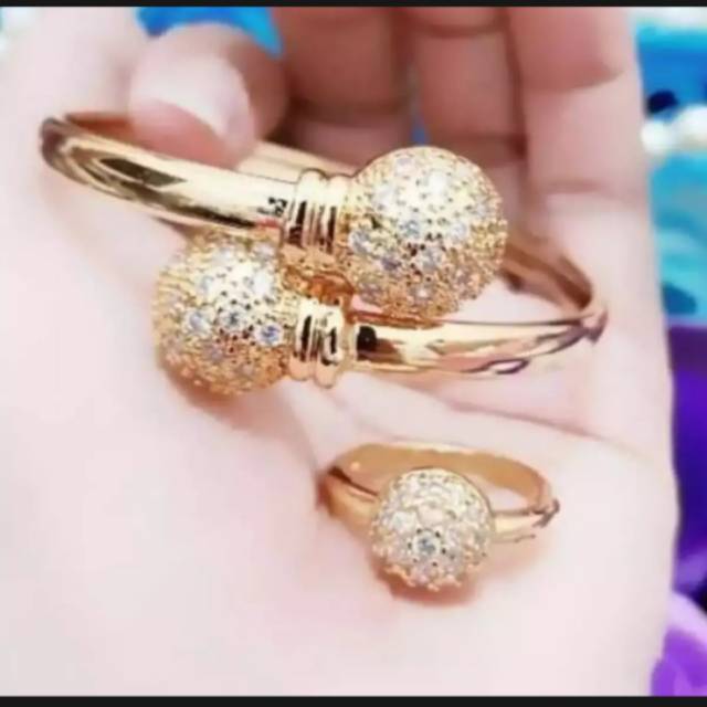 Gelang Xuping Motif Bulat Free Cincin