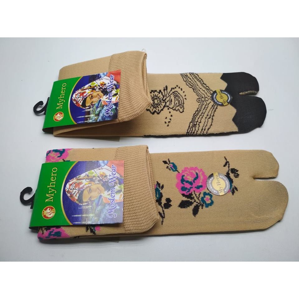 Kaos Kaki Jempol Motif Trendy untuk perempuan remaja - dewasa / kaos kaki wanita bermotif