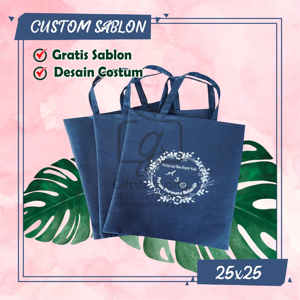 

Tas souvernir 25x25 Tas Hajatan / Tas Spunbond / Goodie Bag Murah