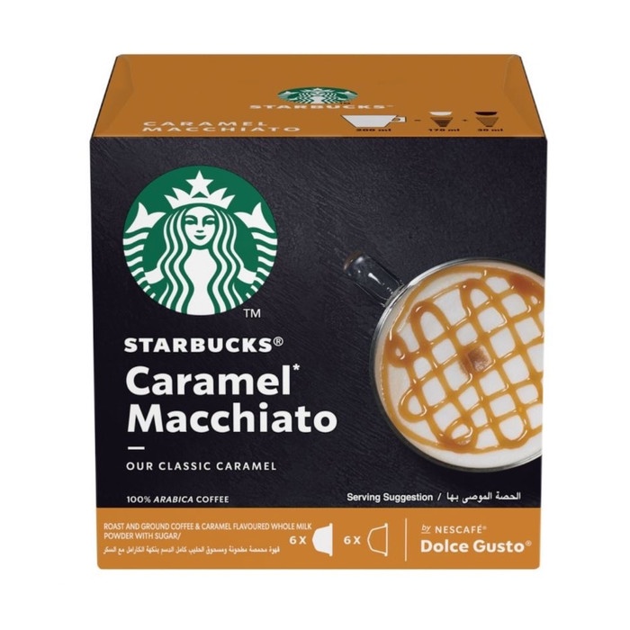 

t01thy Dolce Gusto Starbucks Caramel Macchiato Coffee Capsules With Milk Ds20X11