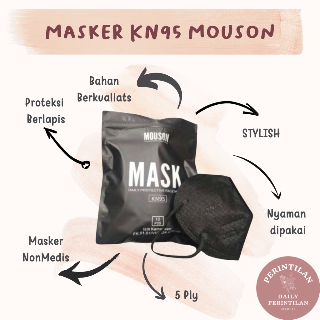 Masker KN95 Mouson 5ply / Masker Mouson KN95