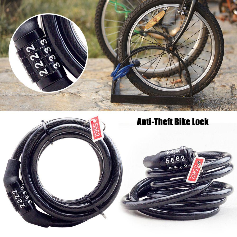 R-FLOWER Alat Kunci Sepeda Anti Maling Kode 4digit Aksesoris Sepeda Bicycle Security Lock