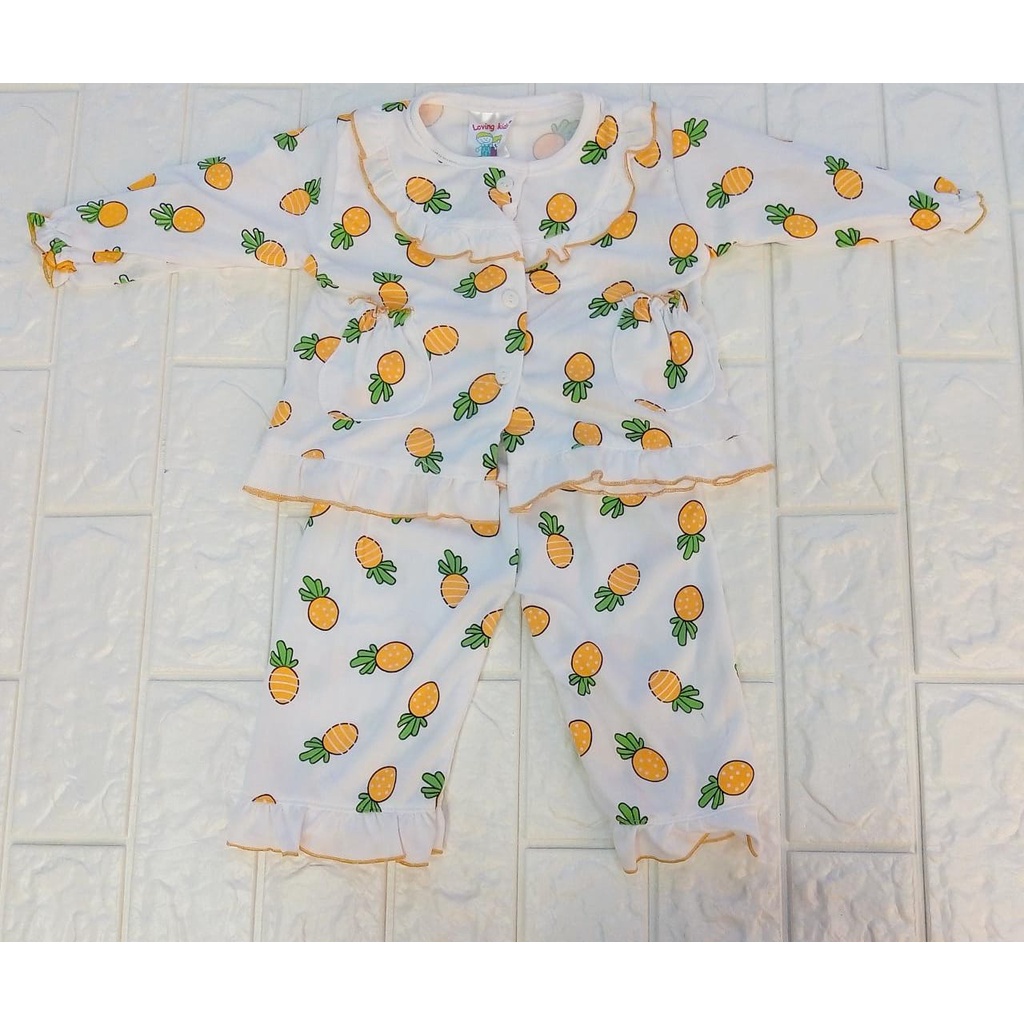 Baju Tidur Anak Perempuan Piyama Anak 12-18 bln/BAJU TIDUR BAYI/ANAK PEREMPUAN SETELAN / SETELAN BAJ