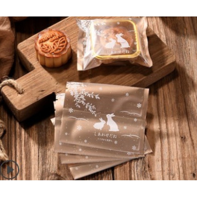 

Plastik mooncake 100gr 11*15cm Plastik mooncake kelinci plastik moon cake