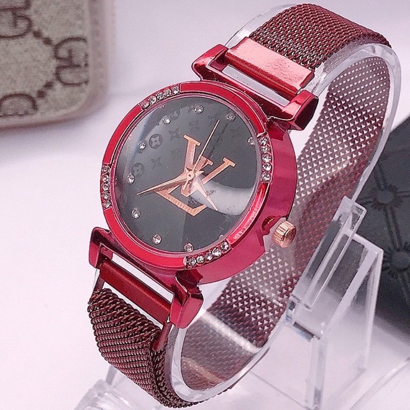 ✅[COD] JAM TANGAN WANITA MAGNET RANTAI IMPORT LV MURAH W62