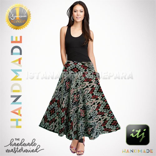 Rok Batik Wanita Gaya Etnik Tenun Troso Motif NTT