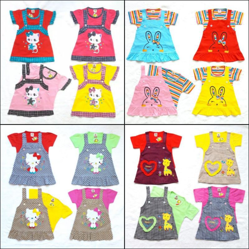 dress overall anak perempuan 1th-2tahun