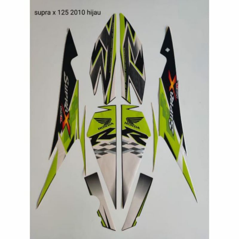 STRIPING SUPRA X 125 TAHUN 2010 HIJAU, striping honda supra x 125 tqhun 2010 hijau