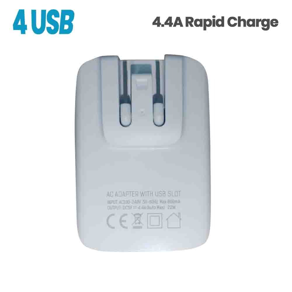 Charger Station Travel Secret-G Auto-ID 4.4A 4 Port USB A4404