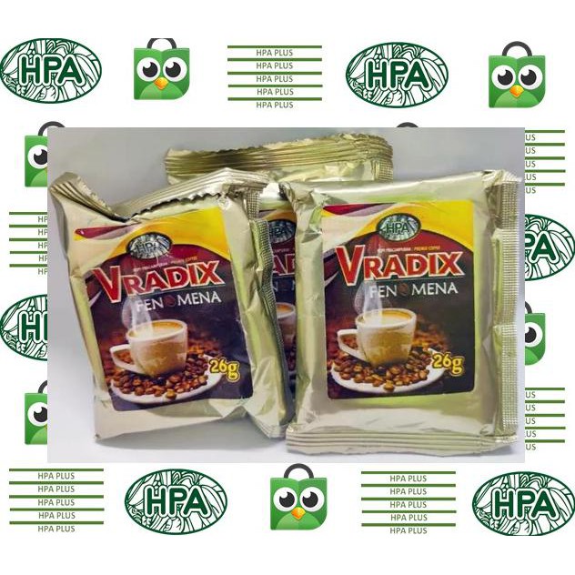 SPESIAL PROMO - KOPI VRADIX FENOMENA HPA MALAYSIA ISI 10 SACHET IMPOR 100% DIJAMIN ORI CINTRAMELIN