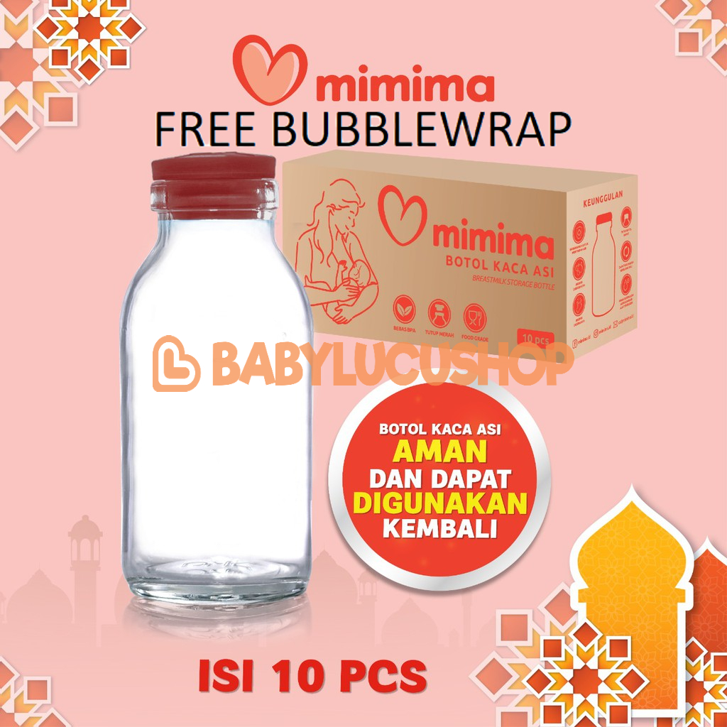 Mimima Botol Kaca Asi BKA ukuran 100 ml isi 10 pcs