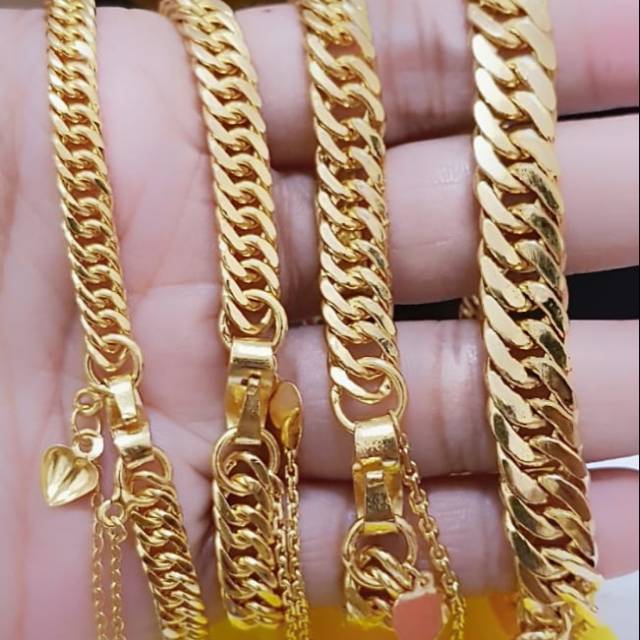 Gelang tangan dilapisi 24 k