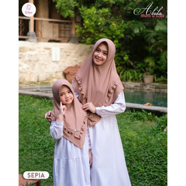 Bergo Abila Mom & Kids - Fauz Hijab (Ready Stock)