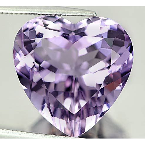 Clean Heart 10ct Calibrate Size 15mm Unheated Natural Purple Amethyst Brazil AT115