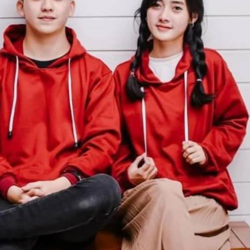 ➶ HOODIE COUPLE / jaket couple / jacket couple / jaket pasangan murah POLOS MAROON ❈