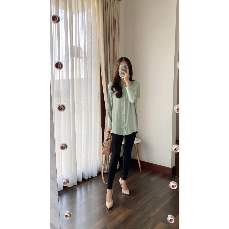 miura top oversized top lengan panjang