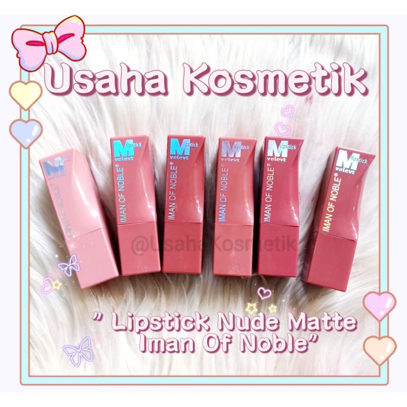 PROMO PER 6PC!! LIPSTICK IMAN OF NOBLE VELVET 6 WARNA CANTIK MATTE / PERIAS BIBIR NO. 5063A