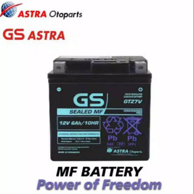 Jual AKI MOTOR YAMAHA AEROX 155 / LEXI GS ASTRA GTZ7V ORIGINAL AKI