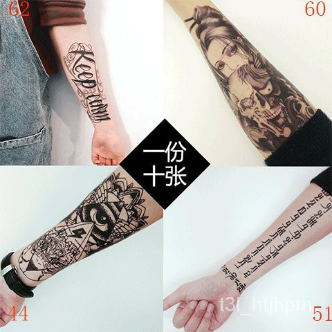 Tato Stiker Tahan Air Dan Tahan Lama Bunga Lengan Dan Lengan Simulasi Tato Kertas Stiker Tato Totem Shopee Indonesia