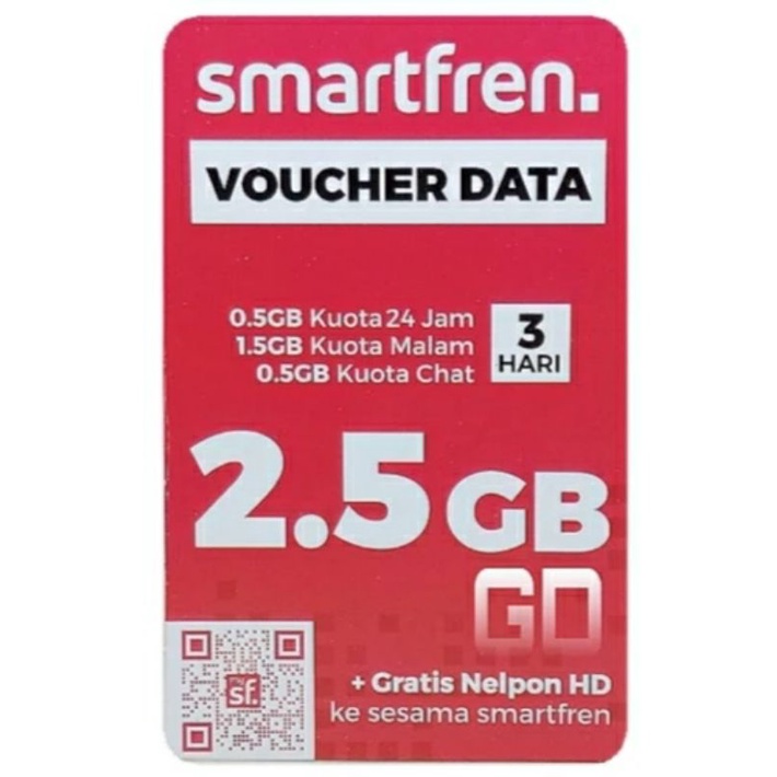 Voucher kuota smartfren mulai dari 2,5gb-14gb