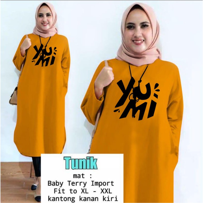 TUNIK YUMI /TUNIK KEREN/ TUNIK MAMACHI / TUNIK POLOS/ TUNIK CEWEK / TUNIK MUSLIM