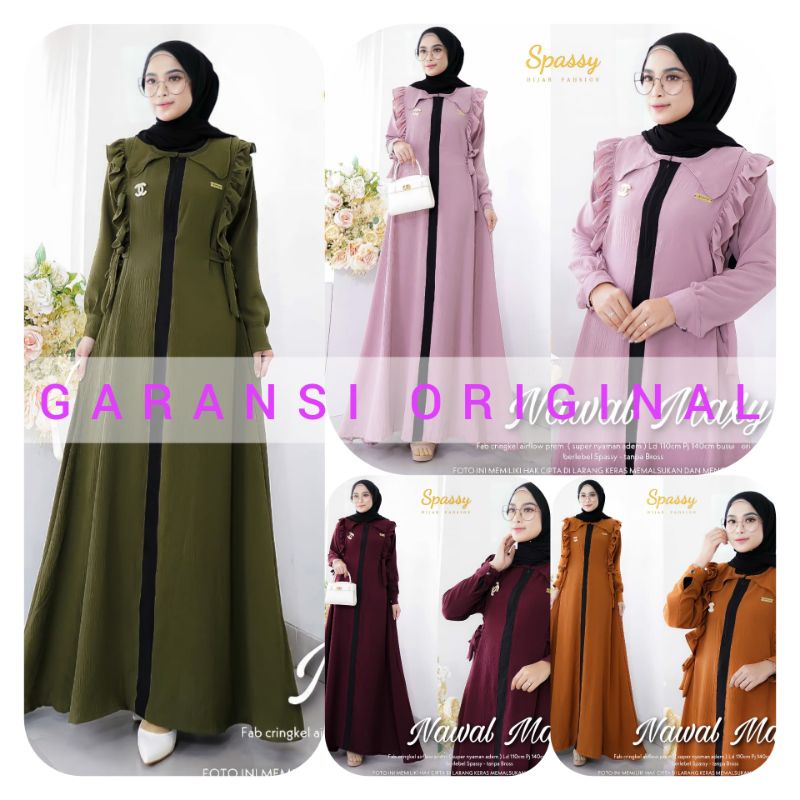 UPDATE STOK || NAWAL BY SPASSY || GAMIS SYARI SYAR'I MEWAH POLOS CRINCLE CRINKLE AIR FLOW PREMIUM TE