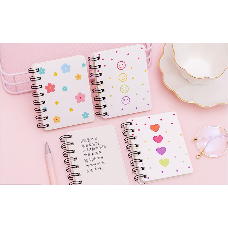 Notebook Motif POLKADOT Polos Simple / Notes Buku Memo Mini Gambar Polkadot Motif Unik / Buku Mini