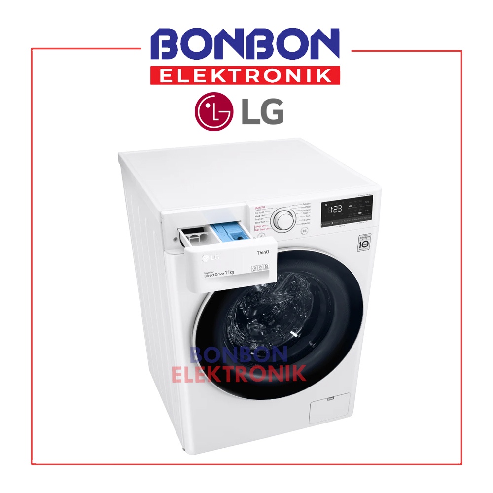 LG Mesin Cuci Front Loading 11KG FV1411S5WN AI DD™ Steam™ Inverter