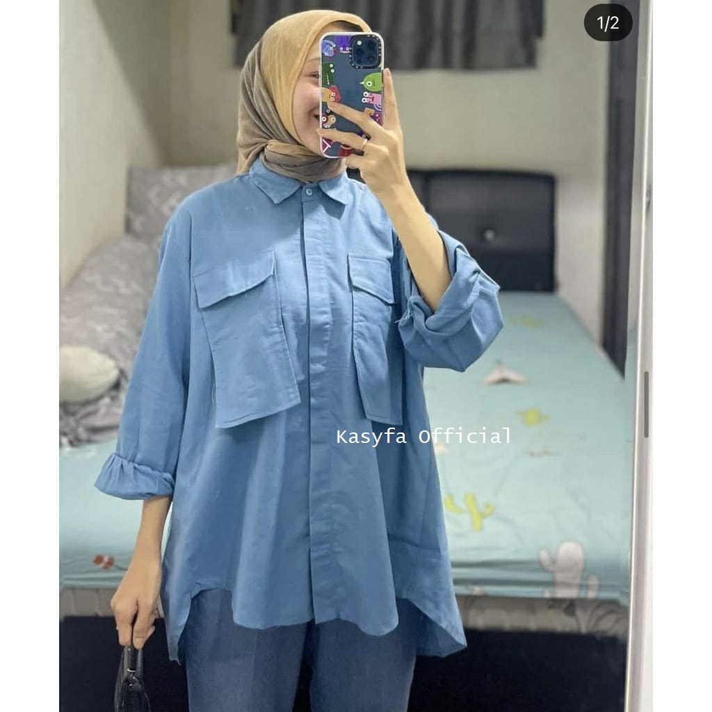 WITA KEMEJA POCKET RAYON WANITA