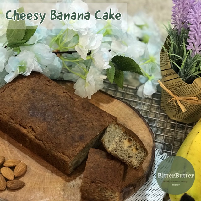 

Cheesy Banana Cake20x10cm. Cake sehat, gluten free, low fat, low sugar.