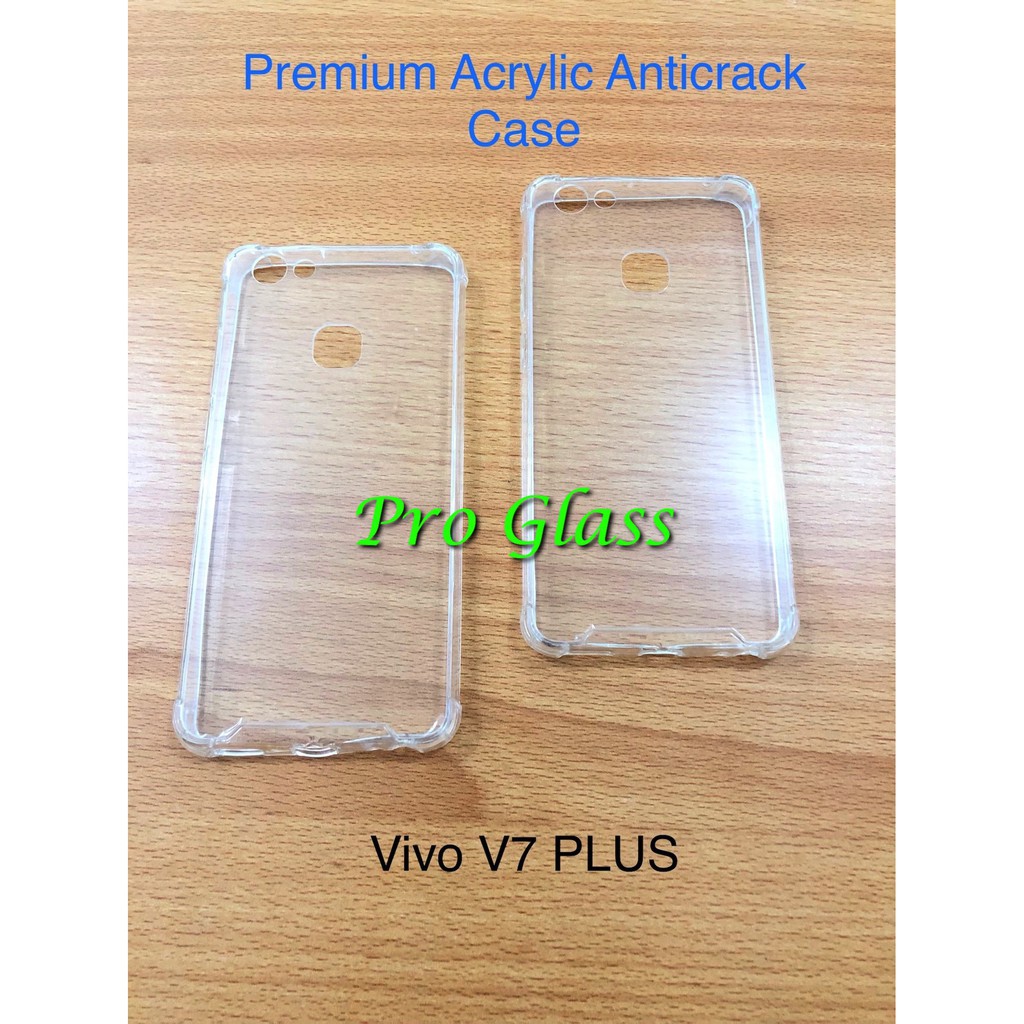 VIVO V7 / V7+ / V7 PLUS Anticrack / Anti Crack / ACRYLIC Mika Silicone Premium Case