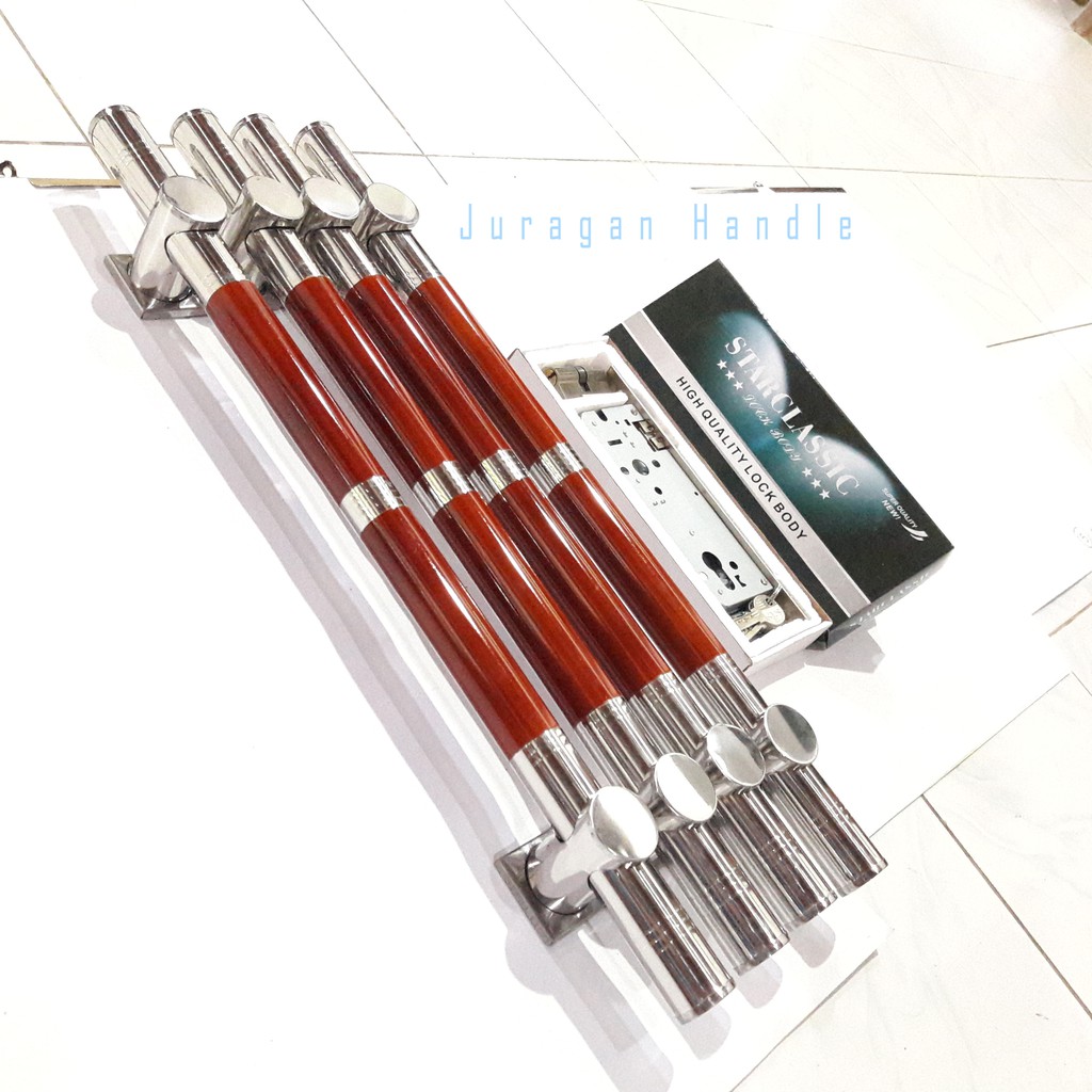 handle pintu rumah 60 cm dan body pelor paket gagang pintu tarikan pintu minimalis stainless