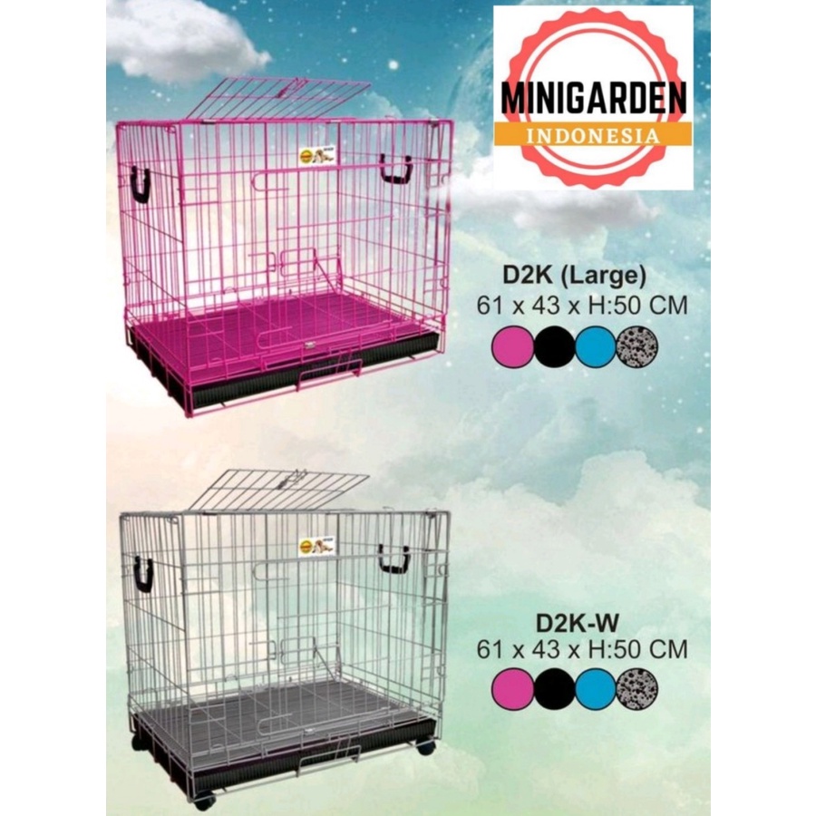 KANDANG BESI LIPAT OCTAGON D2K LARGE 60CM pintu atas pet cage dog cat