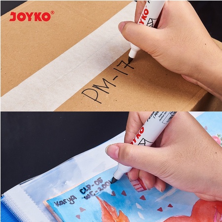 ( Ecer 1 Pc ) JOYKO - PERMANENT MARKER SPIDOL PERMANEN ROUND TIP PM 17 / PM 18