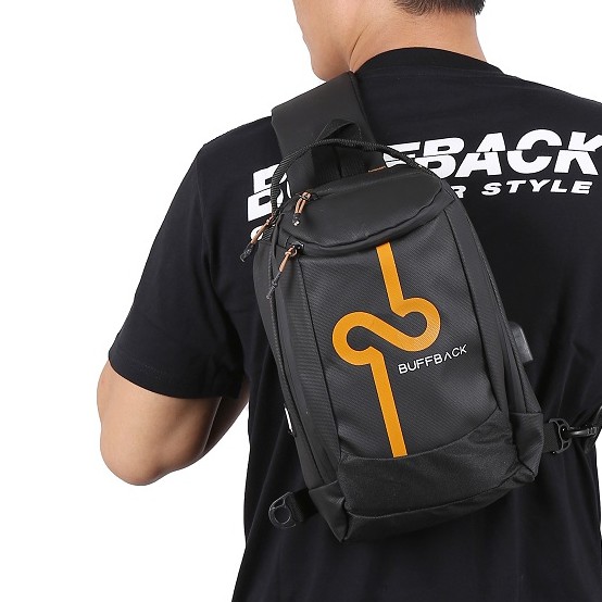 Tas Selempang Usb Waterproof Pria Buffback Worm