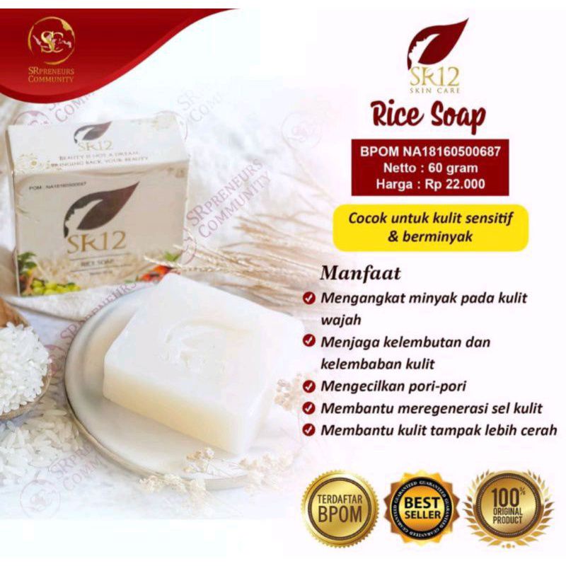 SABUN BERAS SR12 MEMUTIHKAN WAJAH