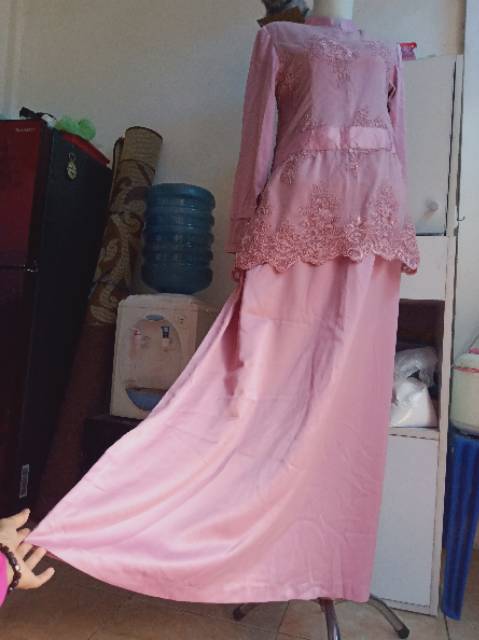 NURI GAMIS BRUKAT TILE KOMBINASI VELVET SATIN ORIGINAL preloved