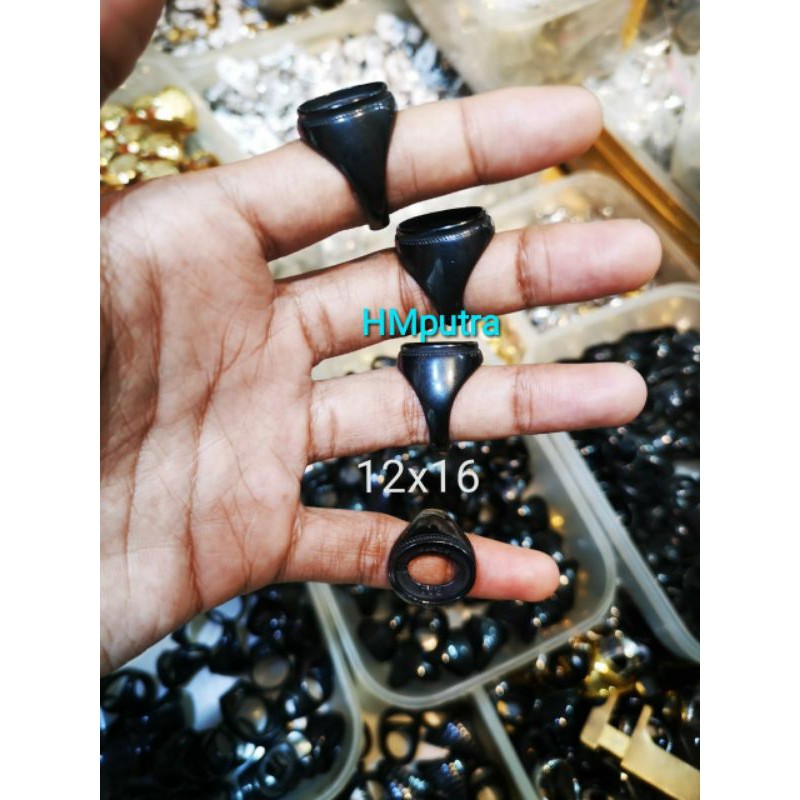 Ring emban titanium super kualitas warna hitam polos