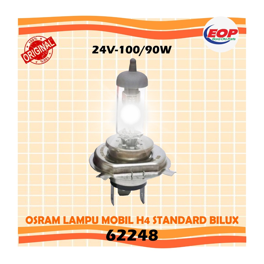 Osram Lampu Mobil H4 Standard Bilux 100/90 W 24Volt Original 62248