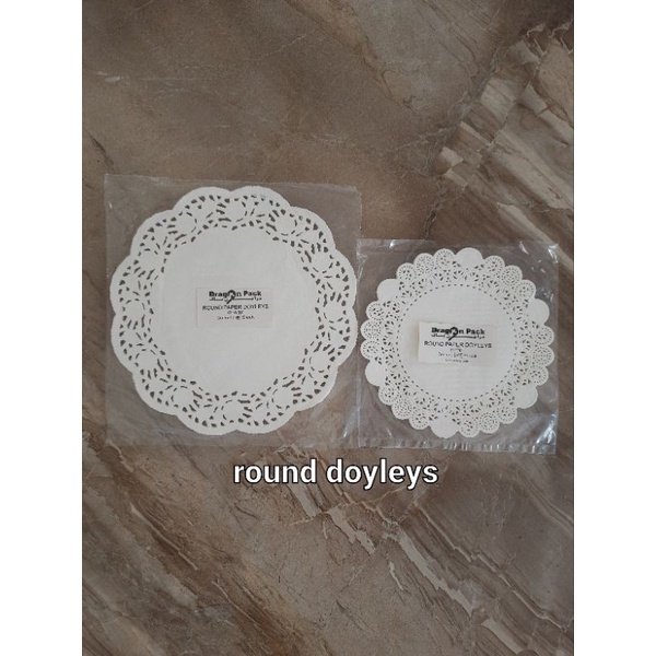 

doyleys doilies paper round tatakan kue kertas bulat putih 8" 10.5" inch