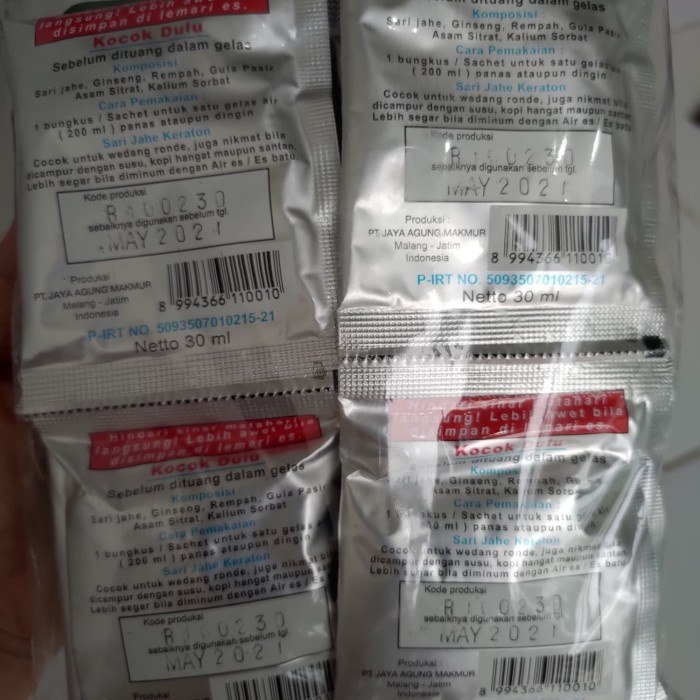 

LAINNYA-KEMASAN-MINUMAN- JAHE KERATON 30G X 12 SACHET -MINUMAN-KEMASAN-LAINNYA.