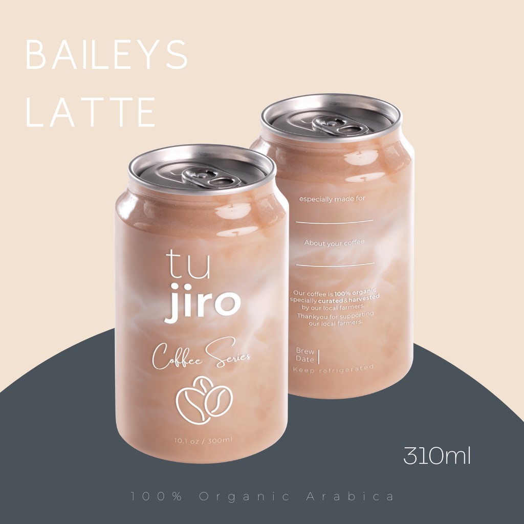 

Tujiro - Irish Cream Latte 310ml, Kopi Susu Organik Rasa Irish Cream