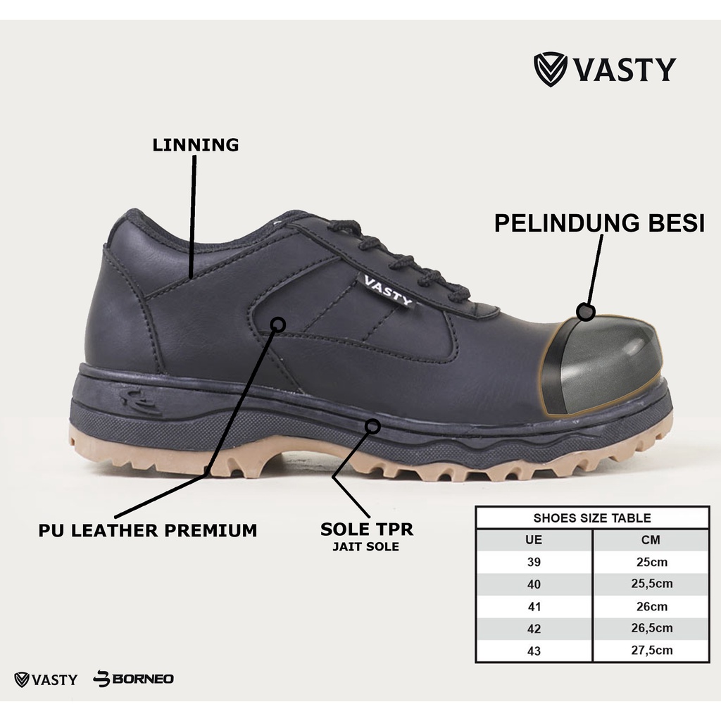 SEPATU SAFETY SEMI BOOTS PRIA TYPE LOW BOOT SAVETY BUT SEPTI BUTS SEVTI BOT SEPTY BOTS SEFTY ST. 19